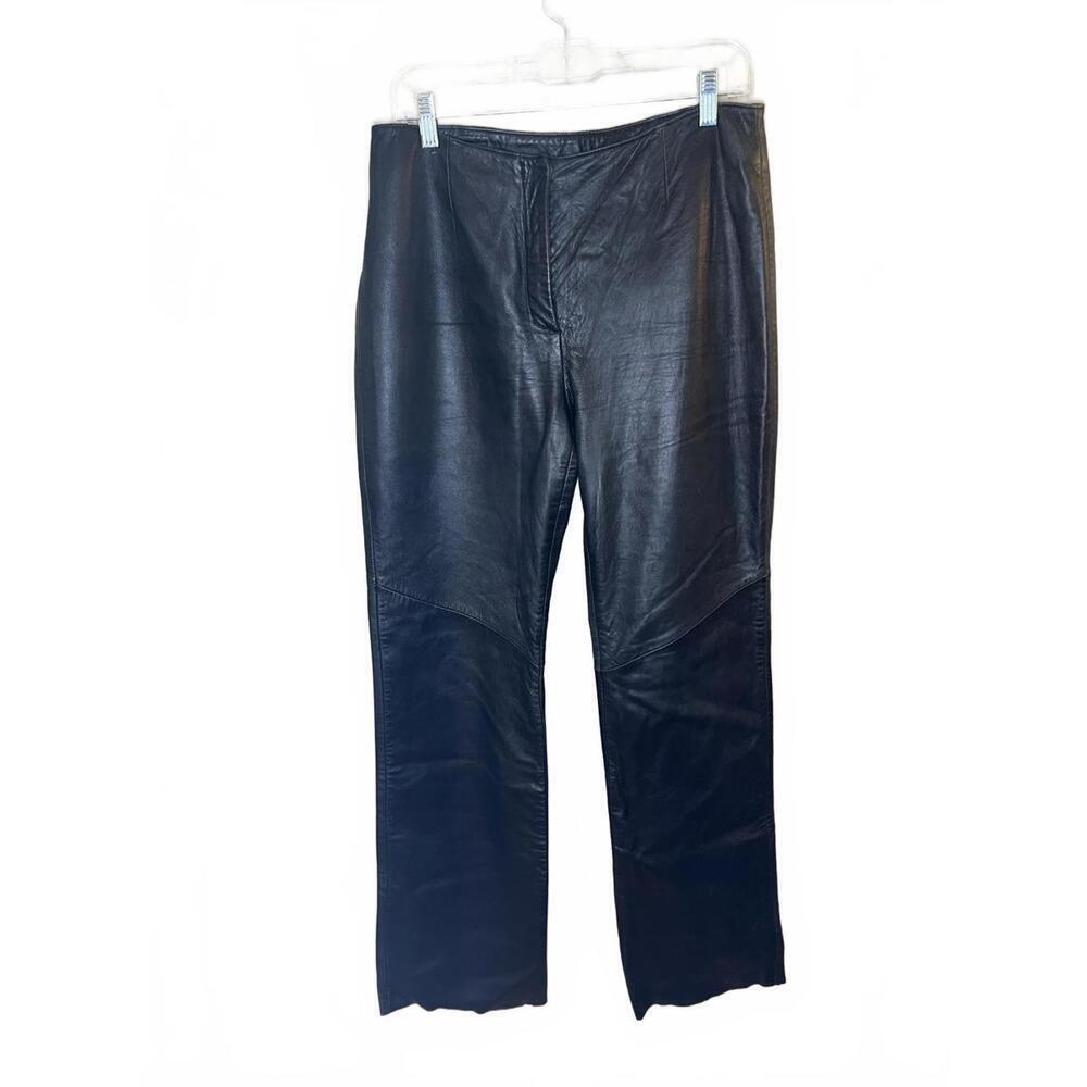 Siena Studio Women's Vintage Y2K Black Leather Pants Size 10